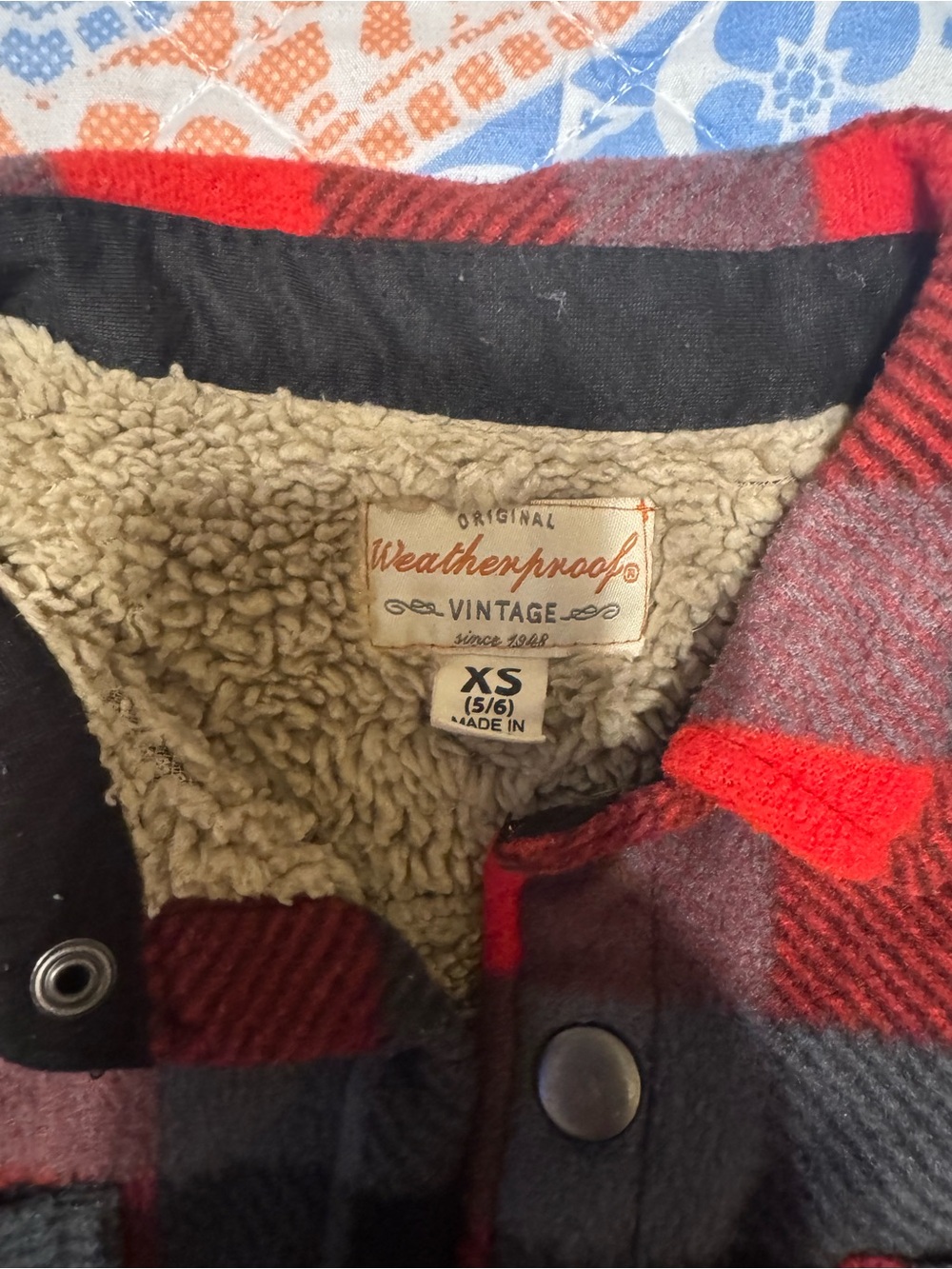 Weatherproof Kids Red and Black Buffalo Plaid Fleece-Lined Jacket - Picture 2 of 4